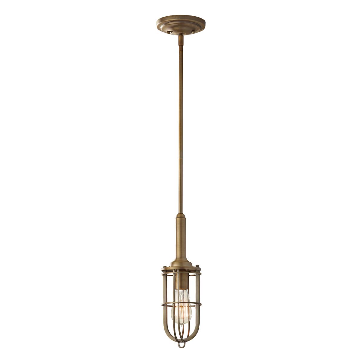 Feiss - Urban Renewal 1 Light Mini Pendant - Dark Antique Brass