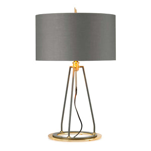 Elstead - Ferrara Table Lamp - Grey and Polished Gold