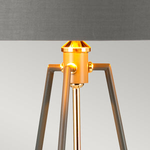 Elstead - Ferrara Table Lamp - Grey and Polished Gold