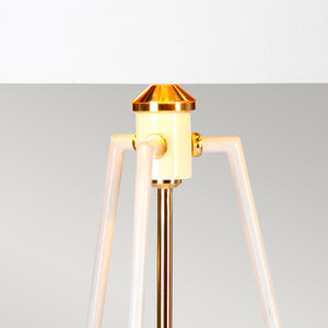 Elstead - Ferrara Table Lamp - White and Polished Gold