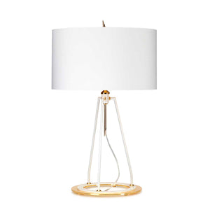 Elstead - Ferrara Table Lamp - White and Polished Gold