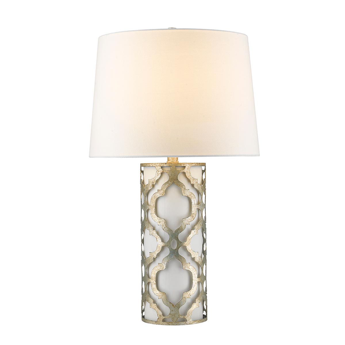 Elstead - Arabella 1 Light Table Lamp - Distressed Silver