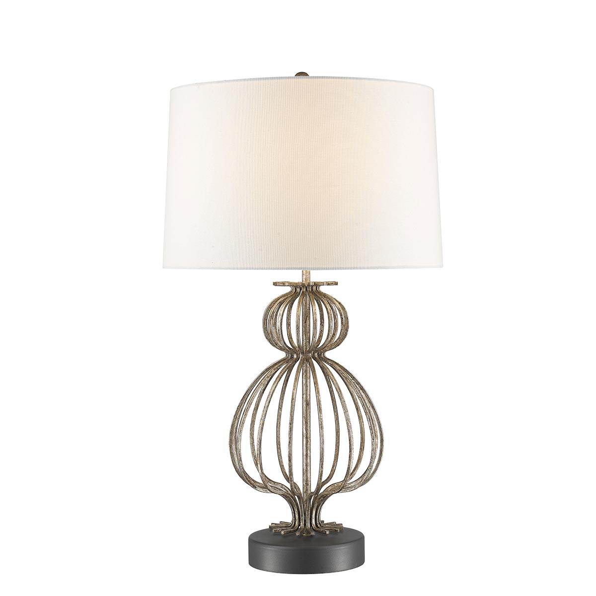 Elstead - Lafitte 1 Light Table Lamp  - Distressed Silver