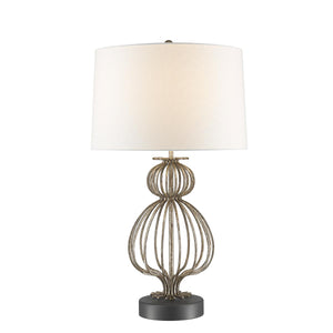 Elstead - Lafitte 1 Light Table Lamp  - Distressed Silver