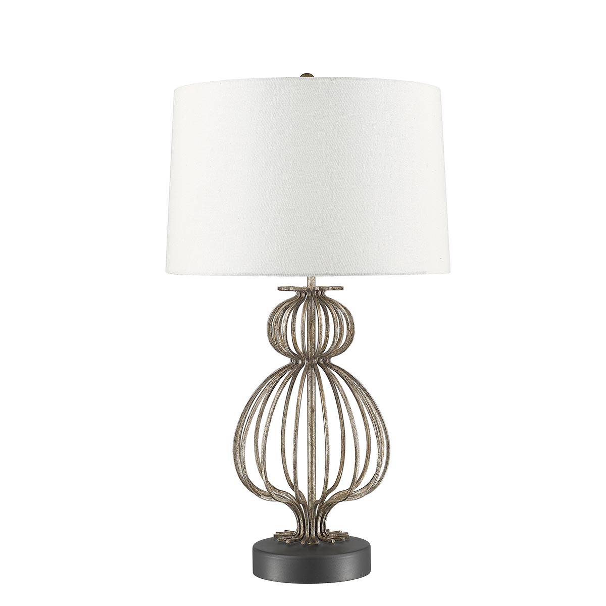 Elstead - Lafitte 1 Light Table Lamp  - Distressed Silver