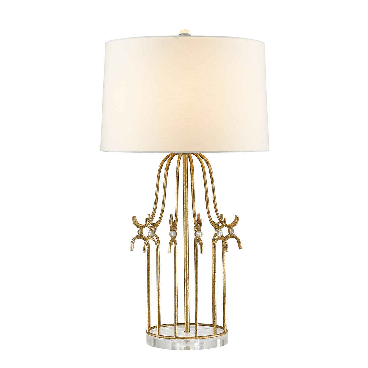 Elstead - Stella 1 Light Table Lamp - Distressed Gold