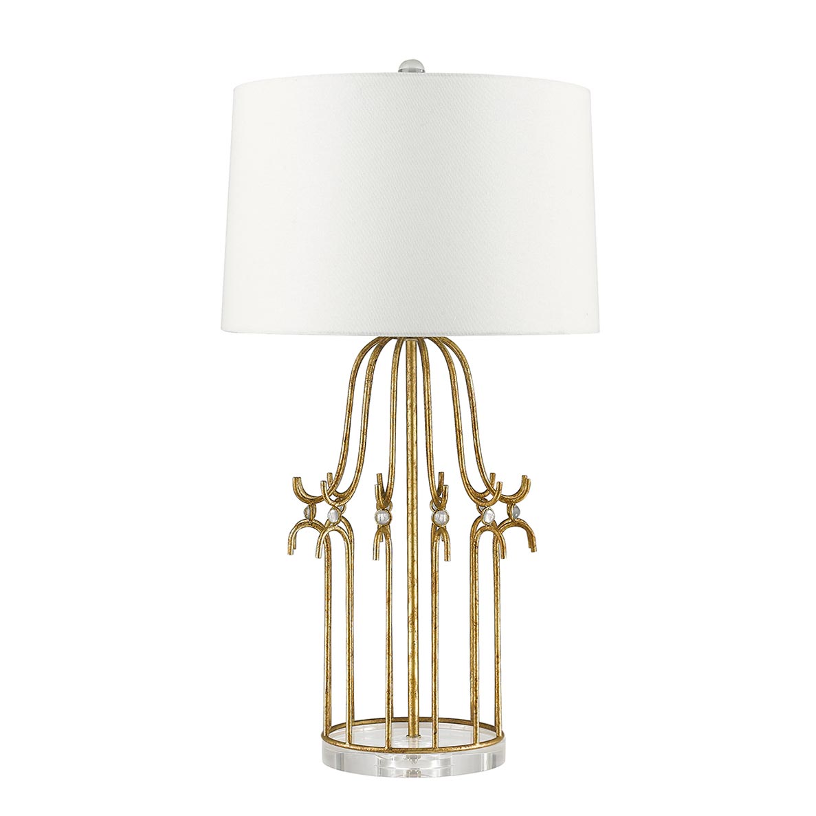 Elstead - Stella 1 Light Table Lamp - Distressed Gold