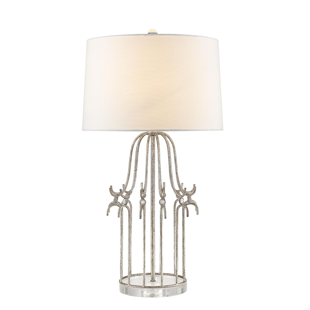 Elstead - Stella 1 Light Table Lamp - Distressed Silver