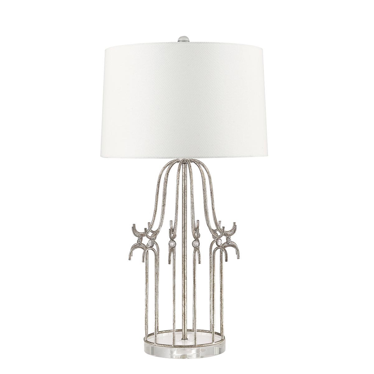 Elstead - Stella 1 Light Table Lamp - Distressed Silver