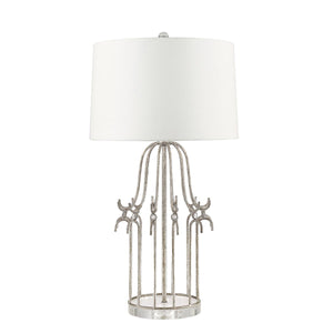 Elstead - Stella 1 Light Table Lamp - Distressed Silver