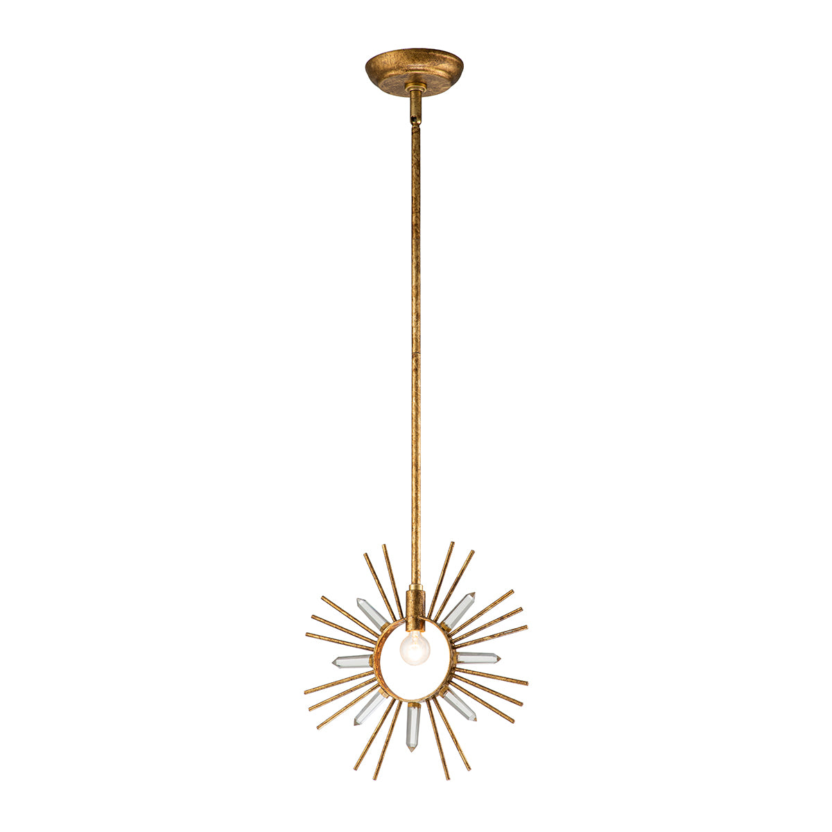 Elstead - Sun King 1lt Pendant - Gold Leaf