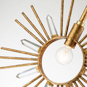 Elstead - Sun King 1lt Pendant - Gold Leaf