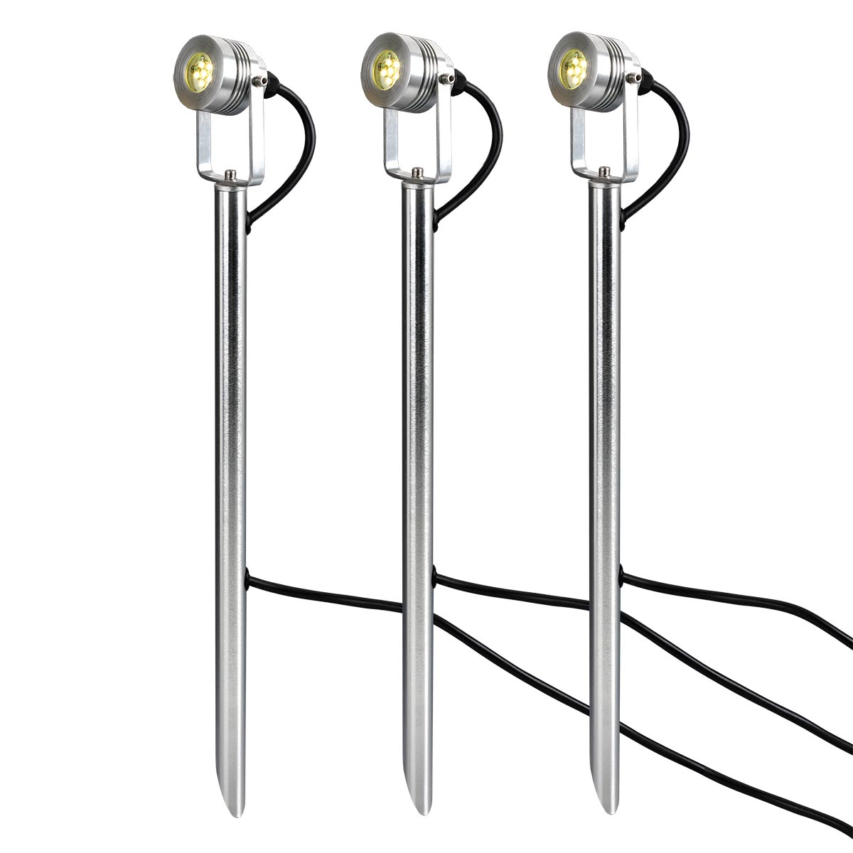 Elstead - Spennymoor Starter kit including 3 x 12V Spotlights, 3 x Poles, 6m cable & 12V Transformer