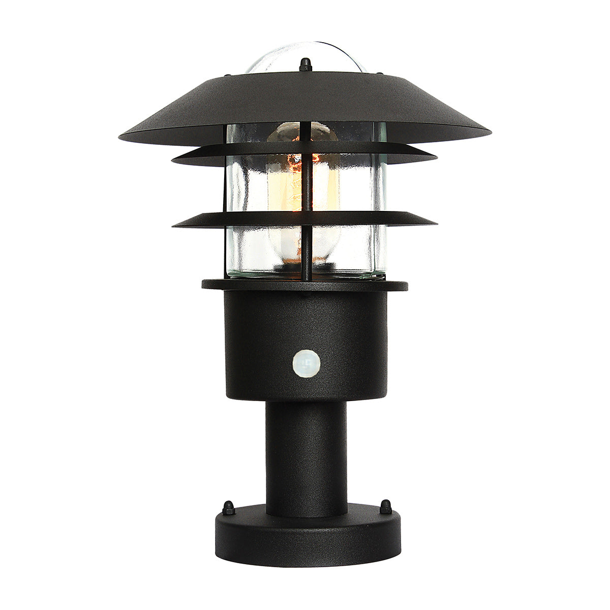 Elstead - Helsingor 1 Light PIR Pedestal Lantern