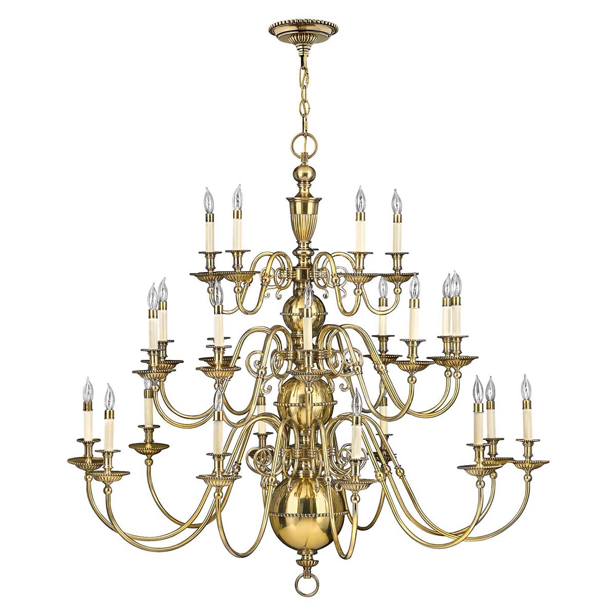 Hinkley - Cambridge 25 Light Chandelier - Burnished Brass