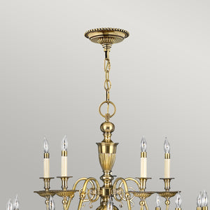 Hinkley - Cambridge 25 Light Chandelier - Burnished Brass