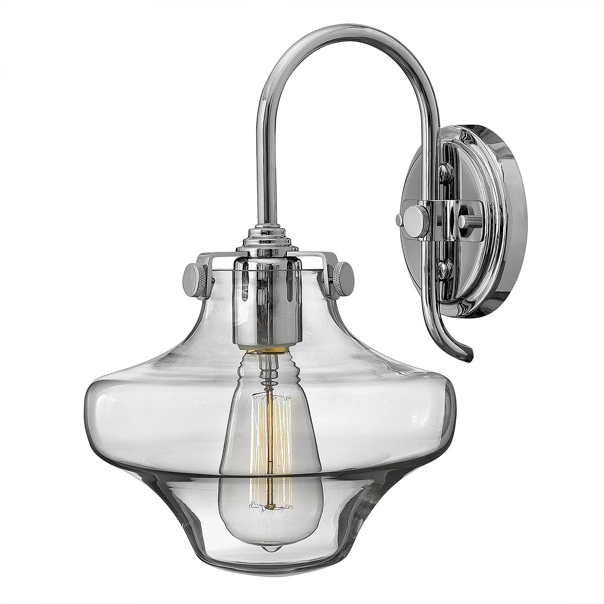 Hinkley - Congress 1 Light Clear Tiered Glass Wall Light - Chrome