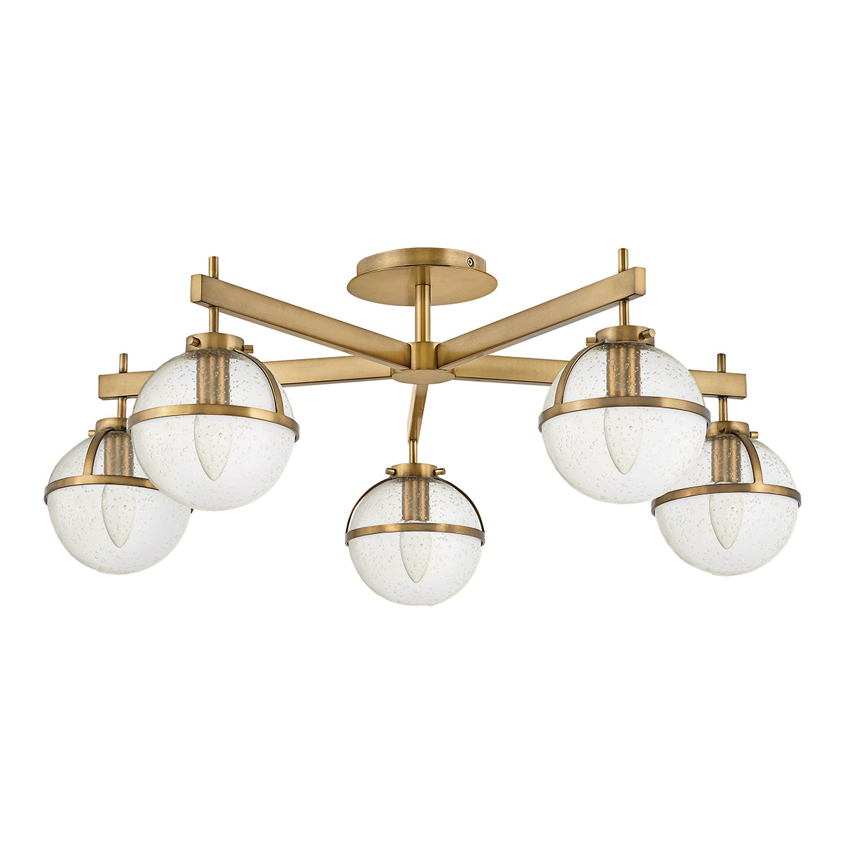 Hinkley - Hollis 5 Light Semi-Flush - C - Heritage Brass