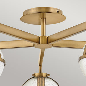 Hinkley - Hollis 5 Light Semi-Flush - C - Heritage Brass