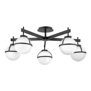 Hinkley - Hollis 5 Light Semi-Flush - Black