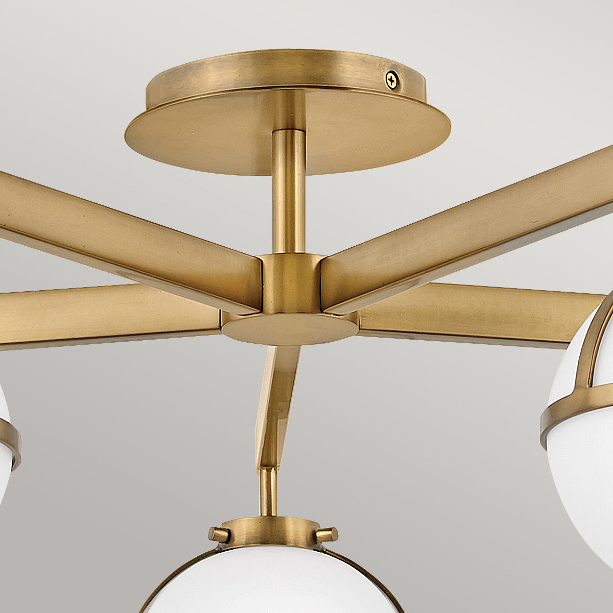 Hinkley - Hollis 5 Light Semi-Flush - Heritage Brass