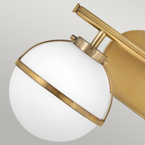 Hinkley - Hollis 2 Light Wall Light - Heritage Brass