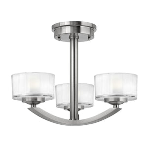 Hinkley - Meridian 3 Light Semi-Flush