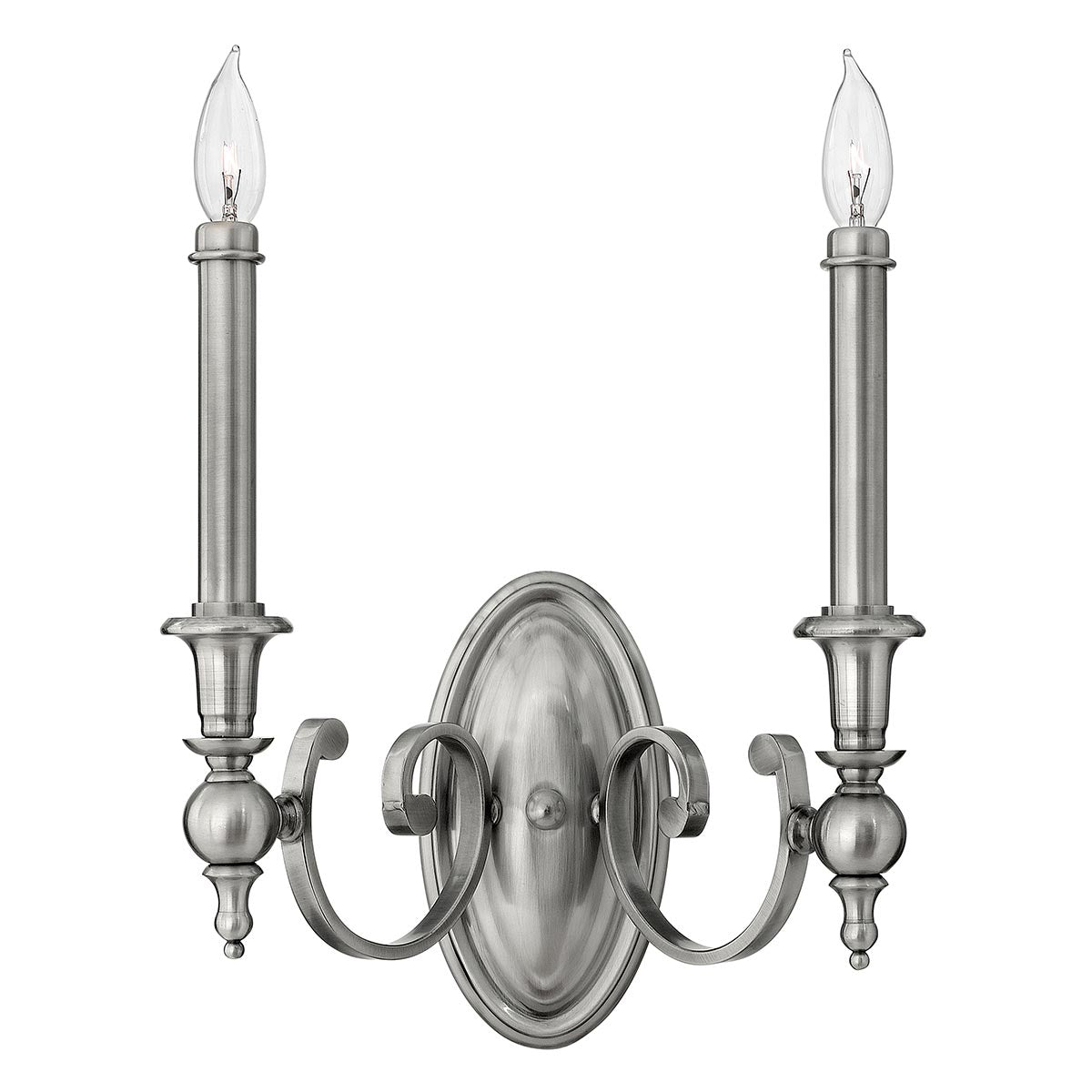 Hinkley - Yorktown 2 Light Wall Light - Antique Nickel