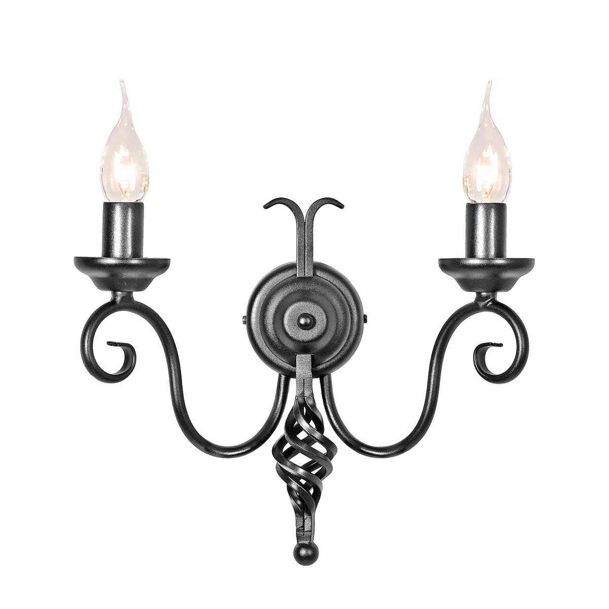 Elstead - Harlech 2 Light Wall Light - Black