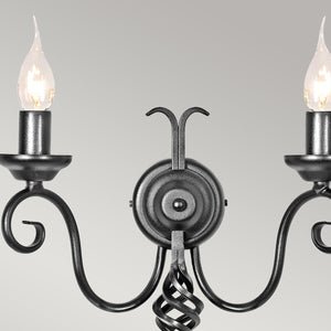 Elstead - Harlech 2 Light Wall Light - Black