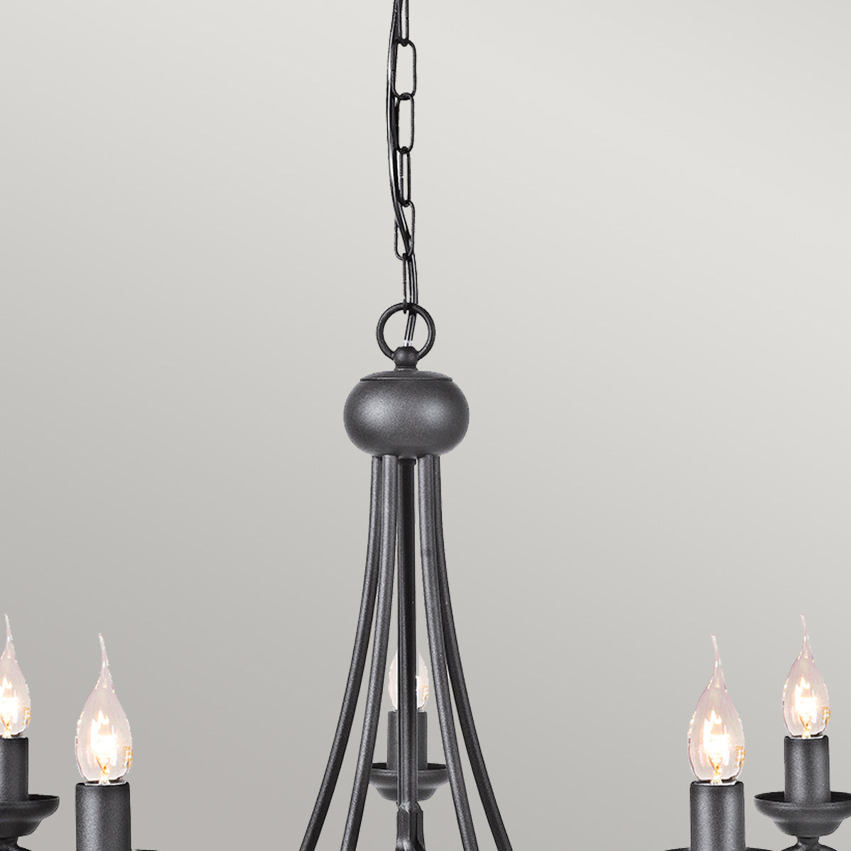 Elstead - Harlech 5 Light Chandelier - Black