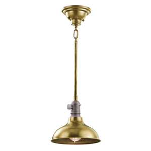 Kichler - Cobson 1 Light Mini Pendant - Natural Brass