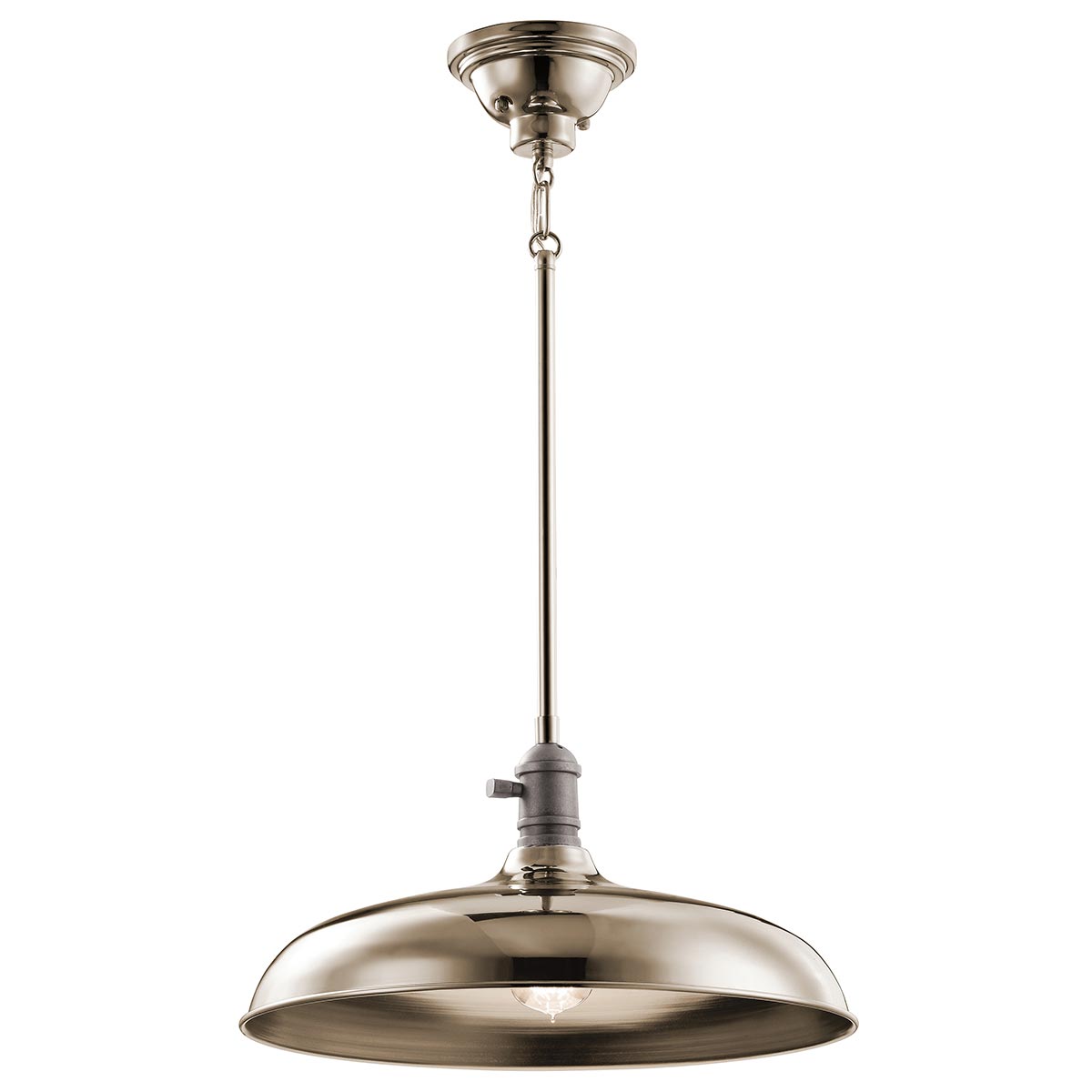 Kichler - Cobson 1 Light Pendant/Semi Flush - Polished Nickel