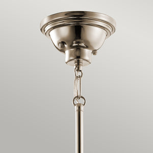 Kichler - Cobson 1 Light Pendant/Semi Flush - Polished Nickel