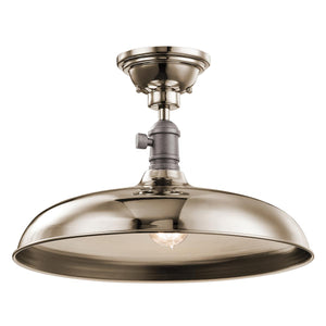 Kichler - Cobson 1 Light Pendant/Semi Flush - Polished Nickel