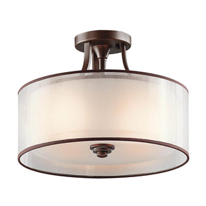 Kichler - Lacey 3 Light Small Semi-Flush - Mission Bronze