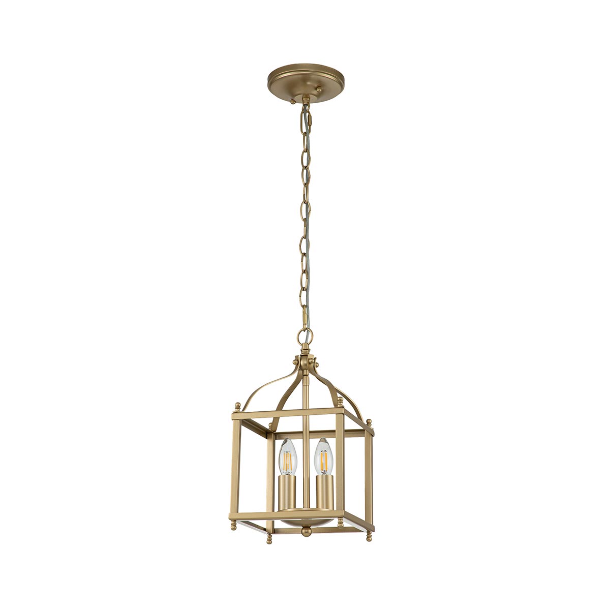 Kichler - Larkin 2 Light Small Pendant - Painted Natural Brass