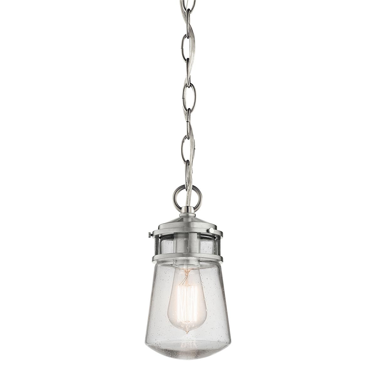 Kichler - Lyndon 1 Light Small Chain Lantern - Brushed Aluminium