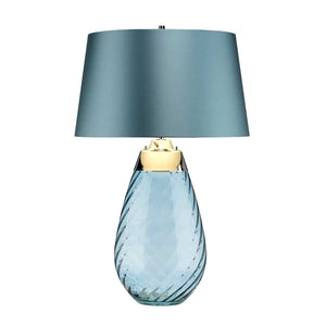 Elstead - Lena 2 Light Large Blue Table Lamp