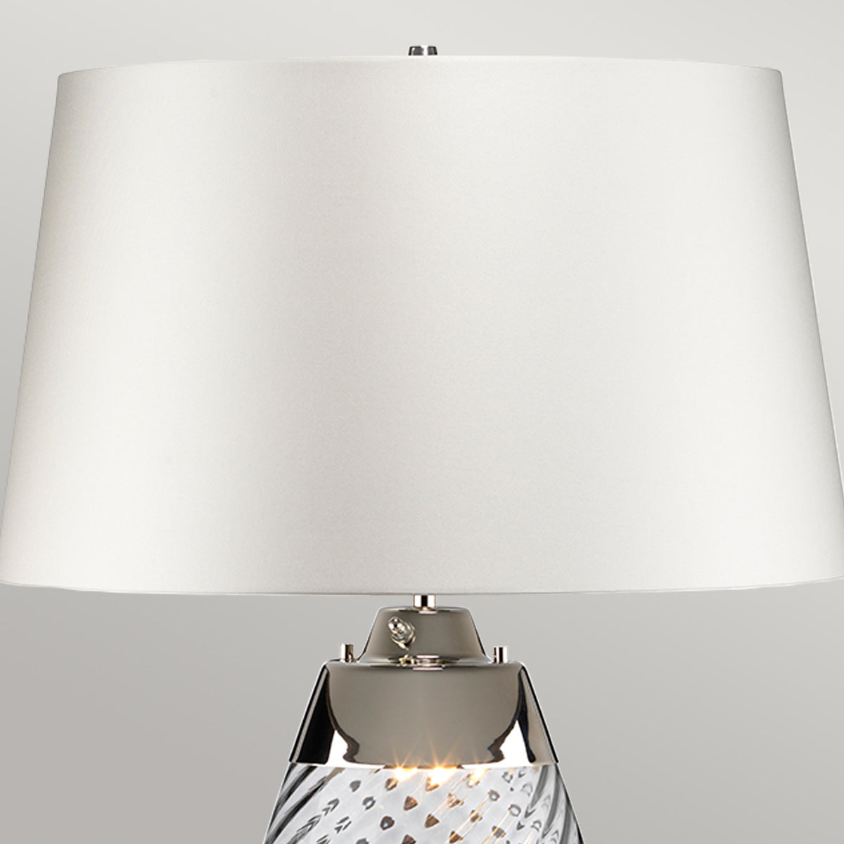 Elstead - Lena 2 Light Large Smoke Table Lamp with Off-white Shade