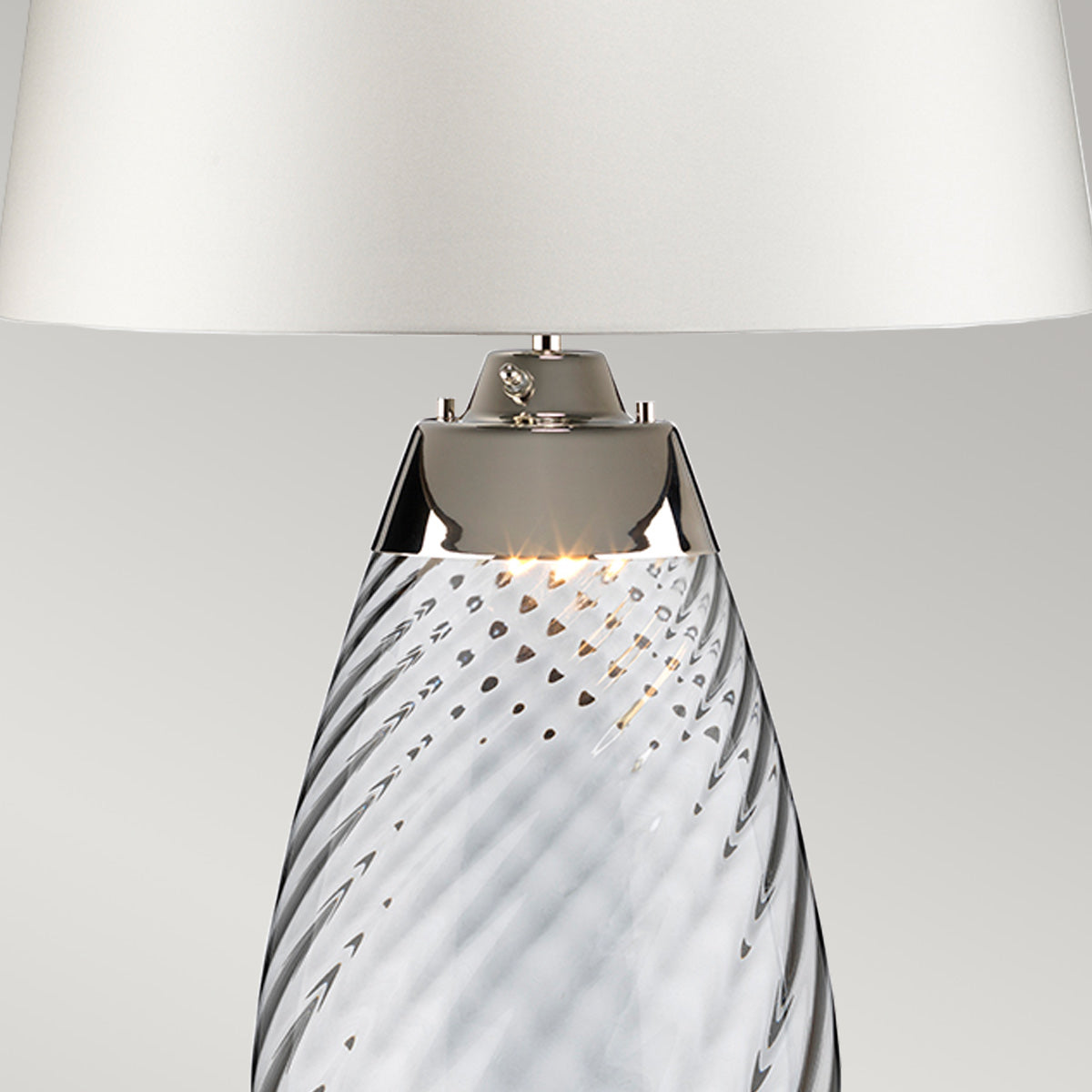 Elstead - Lena 2 Light Large Smoke Table Lamp with Off-white Shade