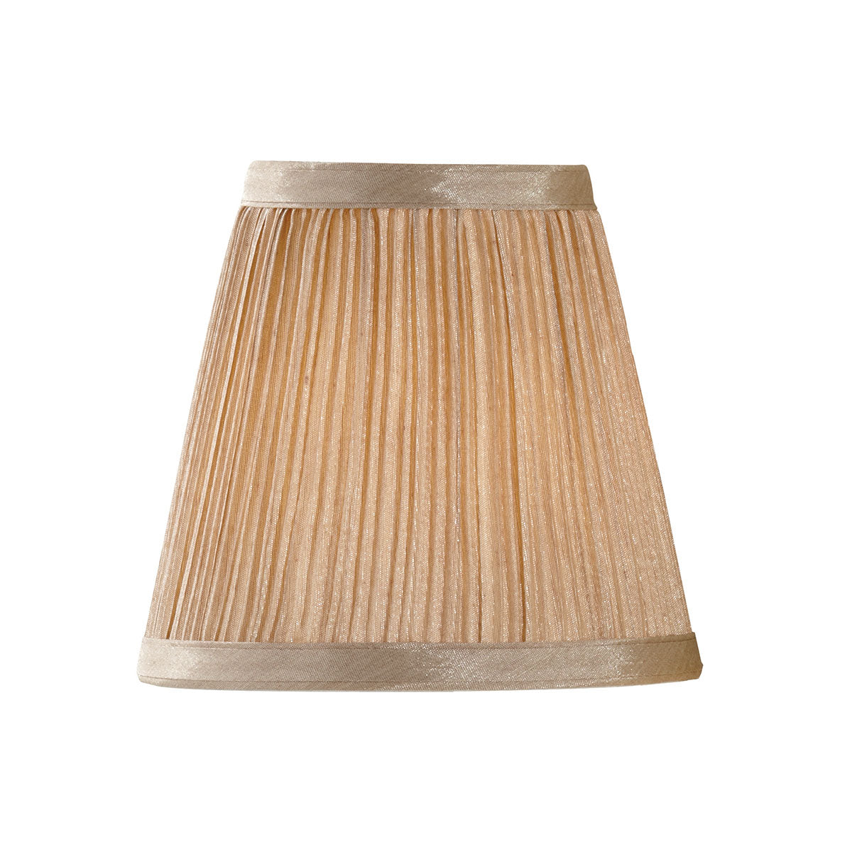 Elstead - Clip Shades Mushroom Pleat Gold Chiffon Candle Shade