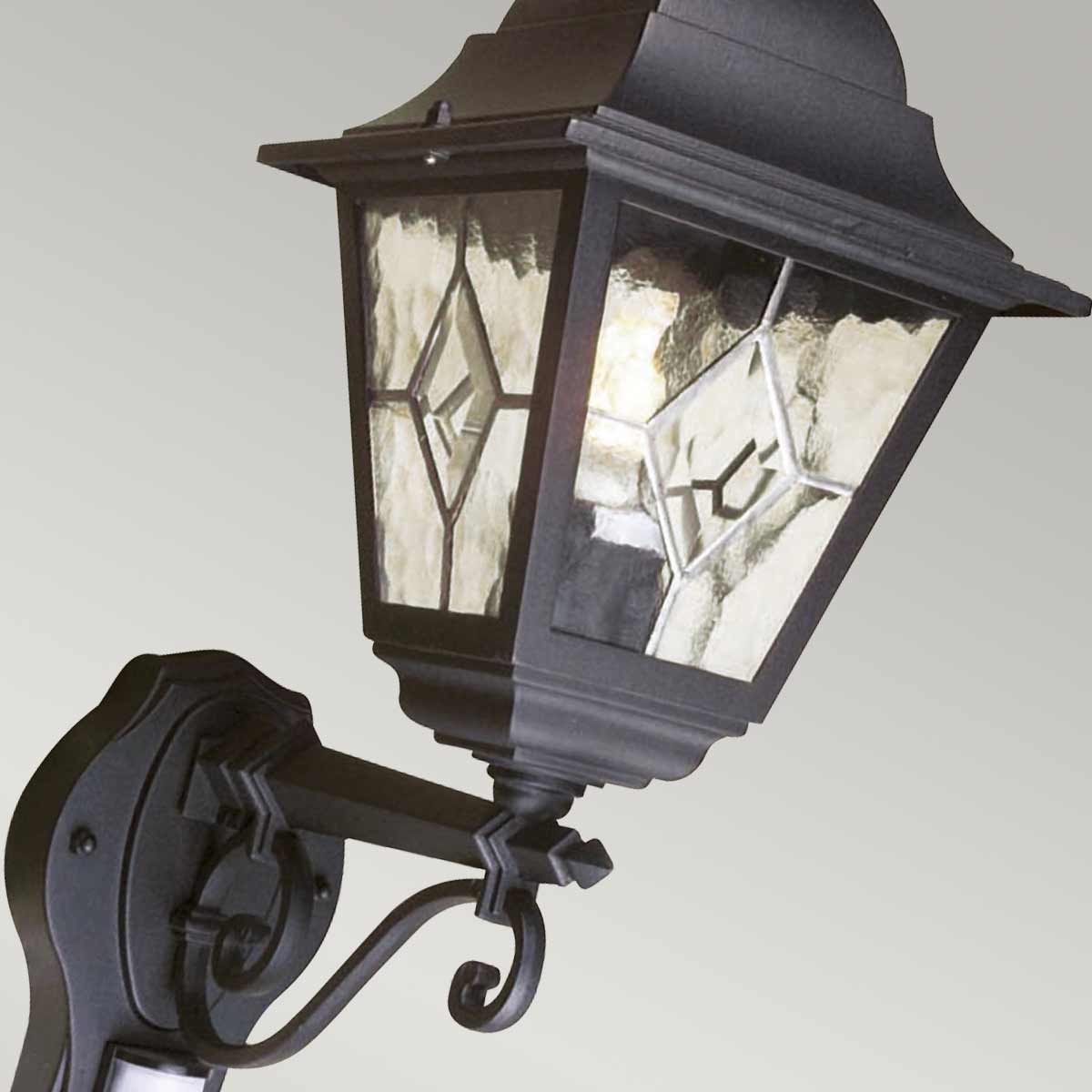 Elstead - Norfolk 1 Light Up Wall Lantern with PIR