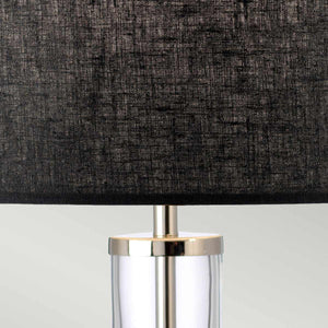 Elstead - Orb 1 Light Table Lamp (Complete with Black Shade) - Polished Nickel