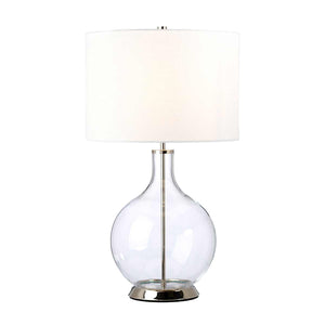 Elstead - Orb 1 Light Table Lamp (Complete with White Shade) - Polished Nickel