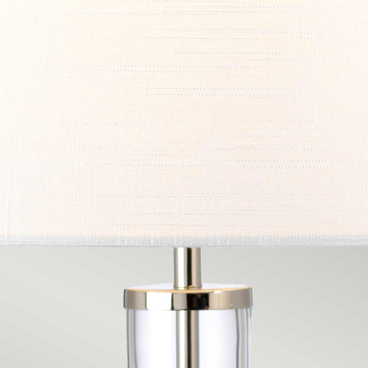 Elstead - Orb 1 Light Table Lamp (Complete with White Shade) - Polished Nickel