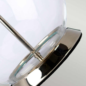 Elstead - Orb 1 Light Table Lamp (Complete with White Shade) - Polished Nickel