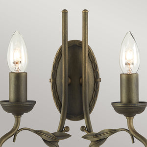 Elstead - Olivia 2 Light Wall Light - Black/Gold Patina