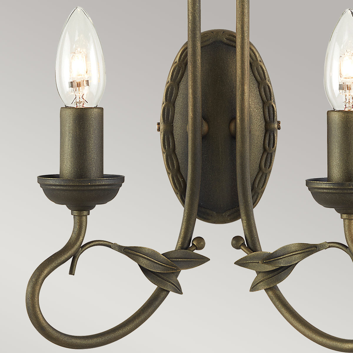 Elstead - Olivia 2 Light Wall Light - Black/Gold Patina