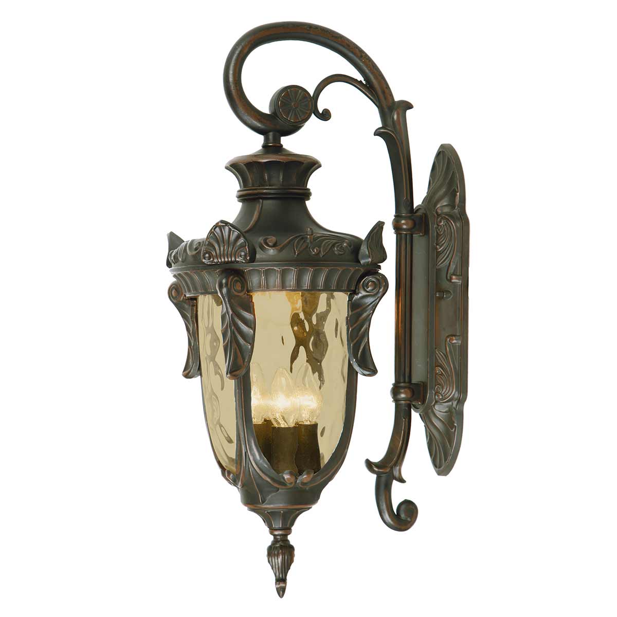 Elstead - Philadelphia 3 Light Large Down Wall Lantern